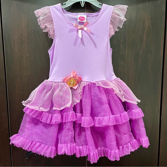 Disney Princess Tangled Rapunzel Purple & Pink Tutu Dress Costume Small 4-6 - Picture 2 of 6